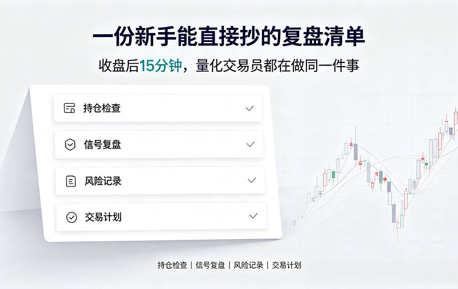 每天收盘后15分钟,量化交易员都在做同一件事:一份新手能直接抄的复盘清单