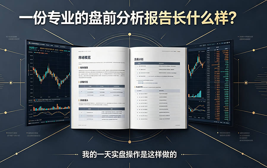 一份专业的盘前分析报告长什么样？我的一天实盘操作是这样做的
