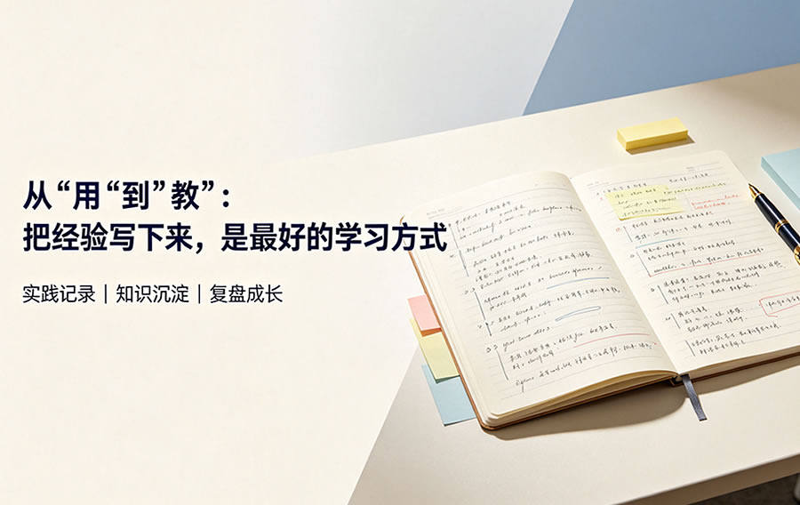 从“用”到“教”：把经验写下来，是最好的学习方式