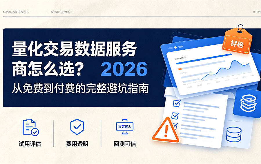 量化交易数据服务商怎么选?2026 从免费到付费的完整避坑指南