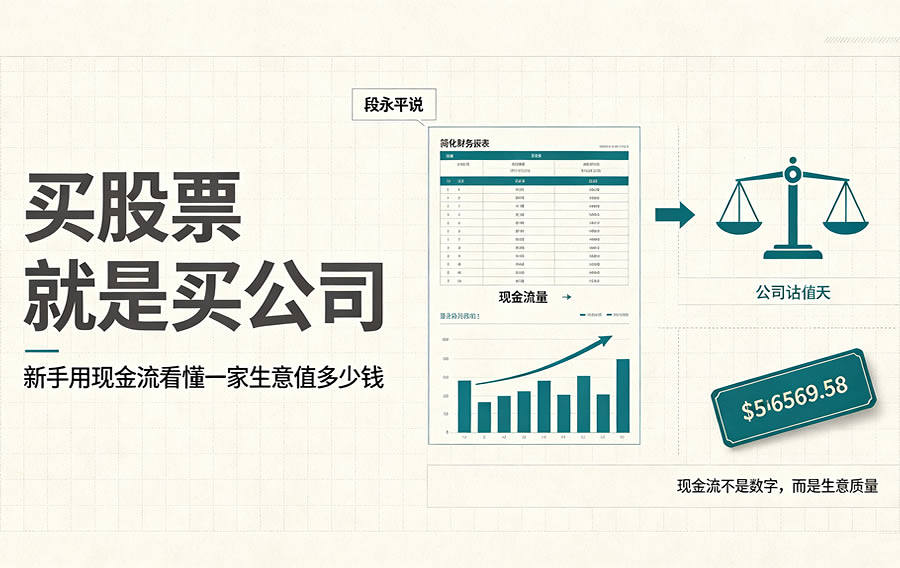 段永平说「买股票就是买公司」:新手怎么用现金流,看懂一家生意值多少钱