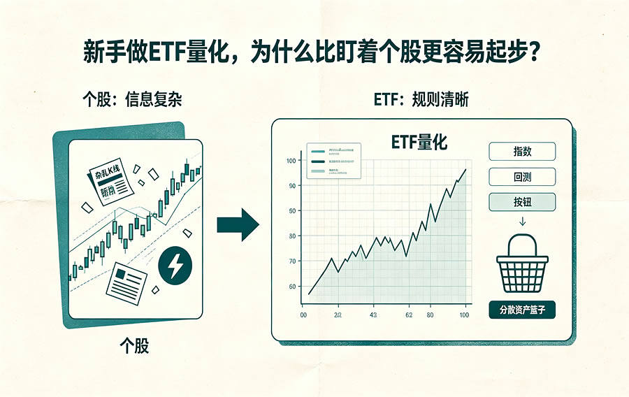 新手做ETF量化,为什么比盯着个股更容易起步?