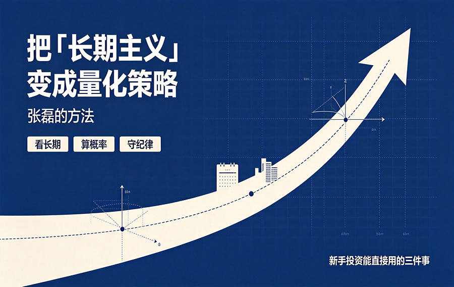 把「长期主义」变成量化策略：张磊的方法，新手投资能直接用的三件事