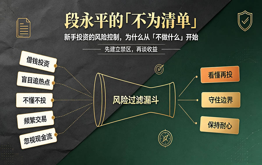 段永平的「不为清单」：新手投资的风险控制，为什么从「不做什么」开始