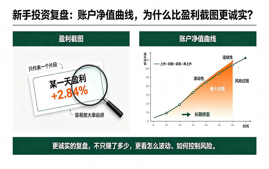 新手投资复盘：账户净值曲线，为什么比盈利截图更诚实？