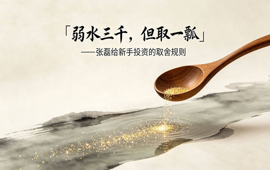 「弱水三千，但取一瓢」——张磊给新手投资的取舍规则