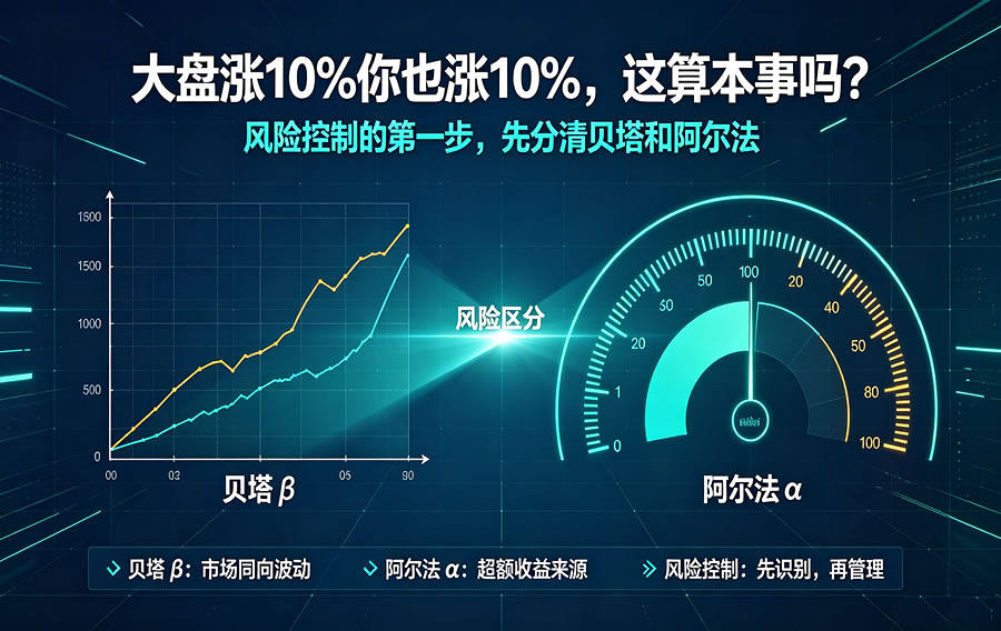 大盘涨10%你也涨10%,这算本事吗?风险控制的第一步,先分清贝塔和阿尔法