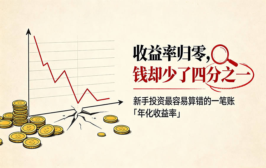收益率归零,钱却少了四分之一:新手投资最容易算错的一笔账「年化收益率」