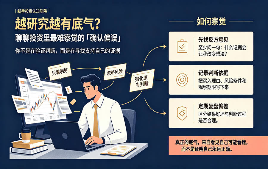 越研究越有底气?聊聊新手投资里最难察觉的「确认偏误」